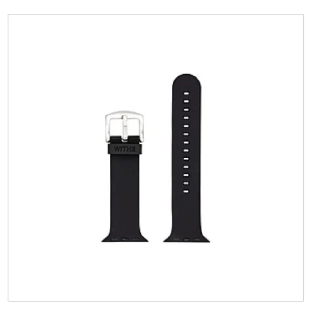 WITHit Apple Watch Silicone 38mm Replacement Band - Black, Adult Unisex